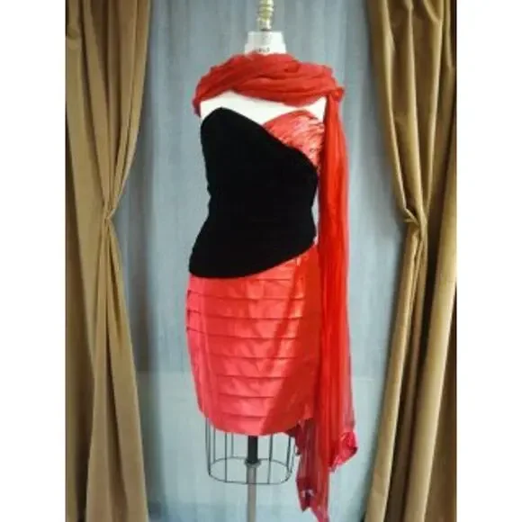 TOMASZ STARZEWSKI Luxury Vintage Cocktail Dress Size 10 Evening Wear Formal - Picture 1 of 11